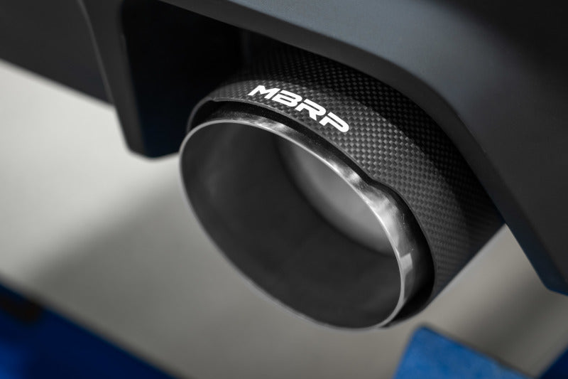 MBRP 2023 Toyota Corolla GR 1.6L T304 SS Cat-Back 3 pouces à double compartiment arrière avec embouts en fibre de carbone