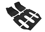 3D MAXpider 16-17 Tesla Model X Non-Folding 7-Seat Elegant Black R1 R2 R3