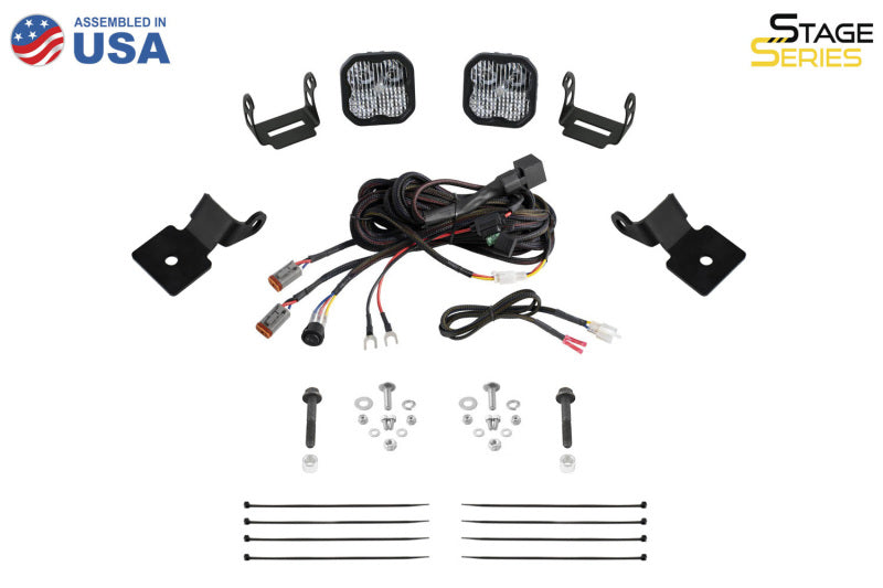 Kit de pods de montant A pour Polaris RZR XP Stage Series SS3 14-18 de Diode Dynamics - Combo blanc Pro