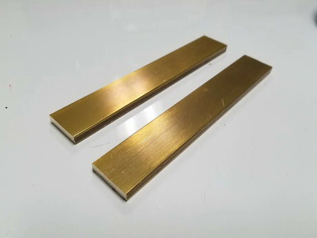 (2) 1/4" x 1" C360 BRASS FLAT BAR 6" long Solid .250" Mill Stock H02 USA