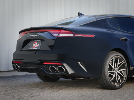Système d'échappement Cat-Back aFe 22-23 Kia Stinger L4-2.5L Turbo Gemini XV 3 pouces à double 2-1/2 pouces avec découpe