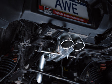 AWE Tuning 22-24 Ford Bronco Raptor 4WD Dual BashGuards Cat-Back SwitchPath Exhaust (sans embouts)