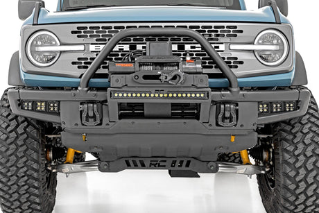 High Winch Mount | All Models | 12000S | 20 Inch Black Single Row LED | Ford Bronco (21-24)