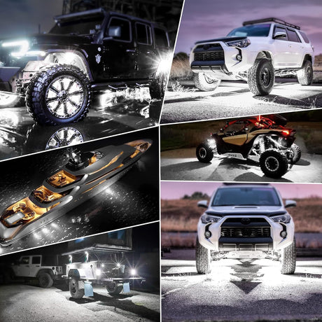 Platinum PURE WHITE 24 LED HIGH-INTENSITY ROCK LIGHTS 24 piece set