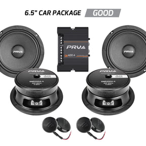 6.5” PRO Audio Speakers & Tweeters + Amplifier Bundle PRV Audio
