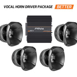 2” Midrange Slim Horn Drivers + Amplifier Bundle PRV Audio