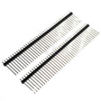 40-Pin Male Header Connector 2.54mm Pitch Single Row (2-Pack) TekShack