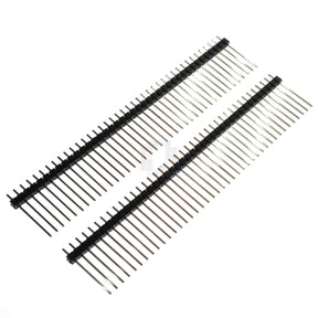 40-Pin Male Header Connector 2.54mm Pitch Single Row (2-Pack) TekShack