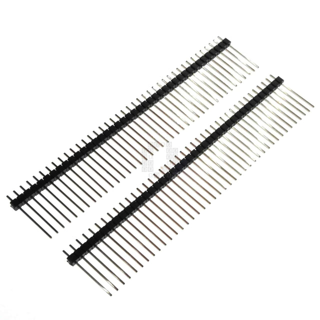 40-Pin Male Header Connector 2.54mm Pitch Single Row (2-Pack) TekShack