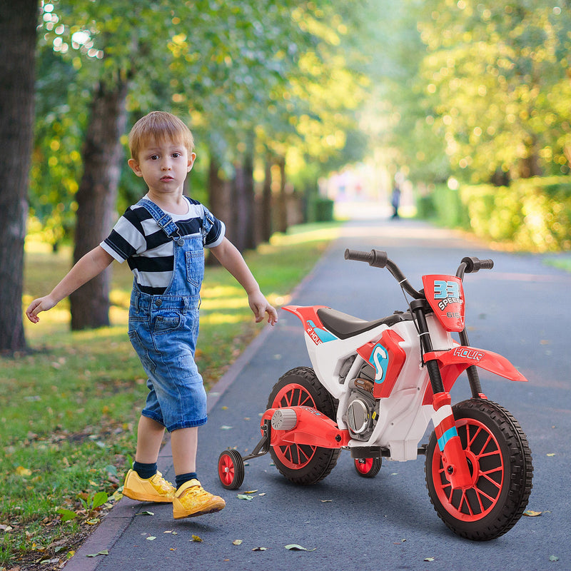 12V Rechargeable Dirt Bike Toy with Training Wheels - Perfect for Little Riders!