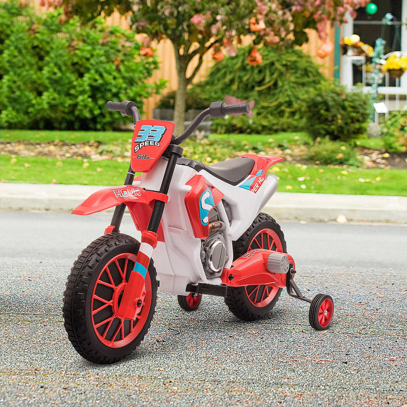 12V Rechargeable Dirt Bike Toy with Training Wheels - Perfect for Little Riders!