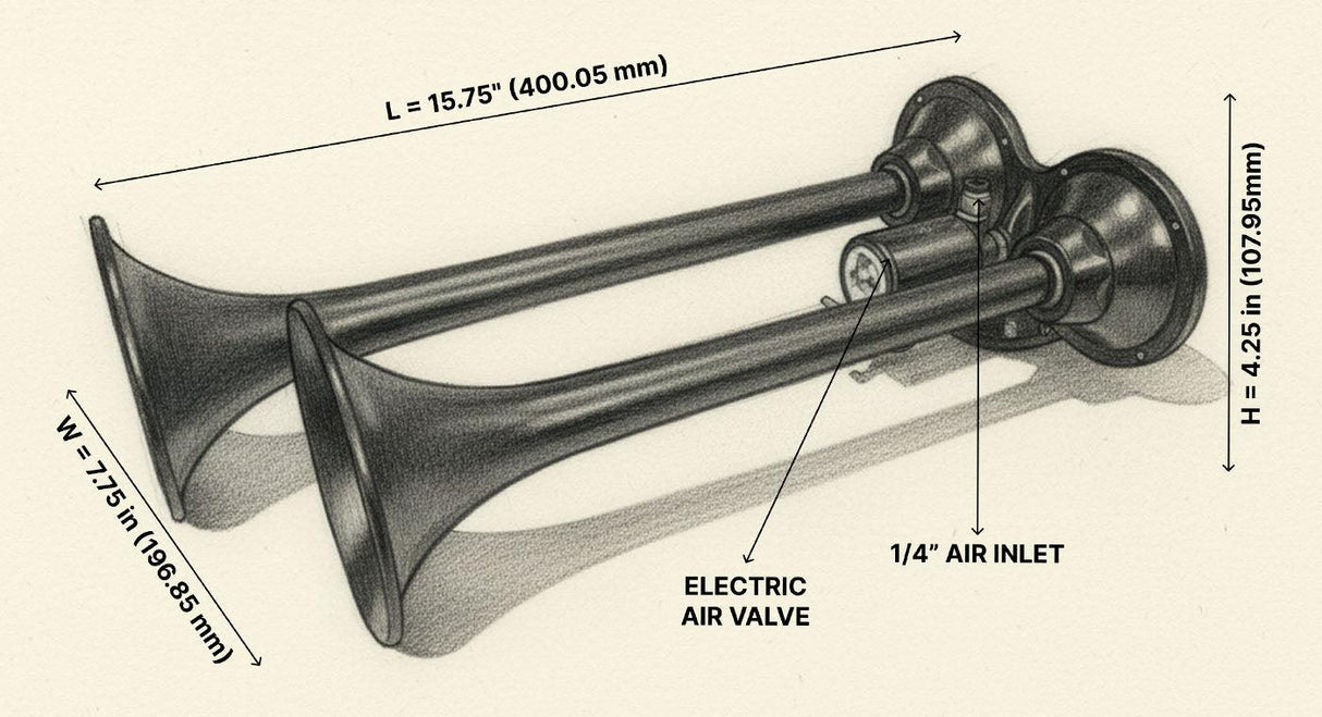 2-Chime Air Horn Kit HornBlasters