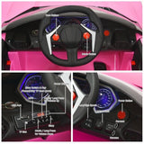 2-Door 12V RC Electric Ride-On Car for Kids with Music and Lights