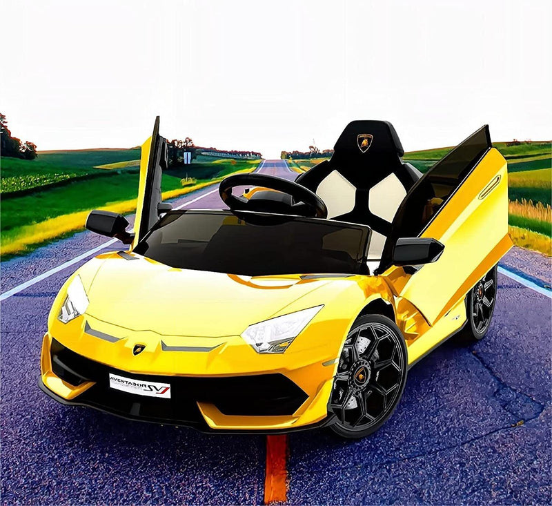 2-in-1 Electric Ride On Sports Car Toy with Remote Control, 12V Battery, 2 Speeds, and LED Lights