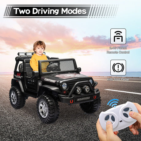 2-Seater 12V Electric Ride-On Jeep for Kids with Remote Control