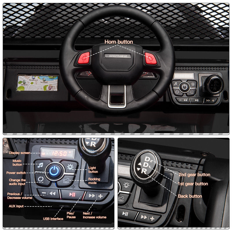 2-Seater 12V Electric Ride-On Jeep for Kids with Remote Control