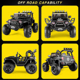 2-Seater 24V/12V Electric Ride-On Truck for Kids with Bluetooth and 2x200W Motors - 77 New Features!