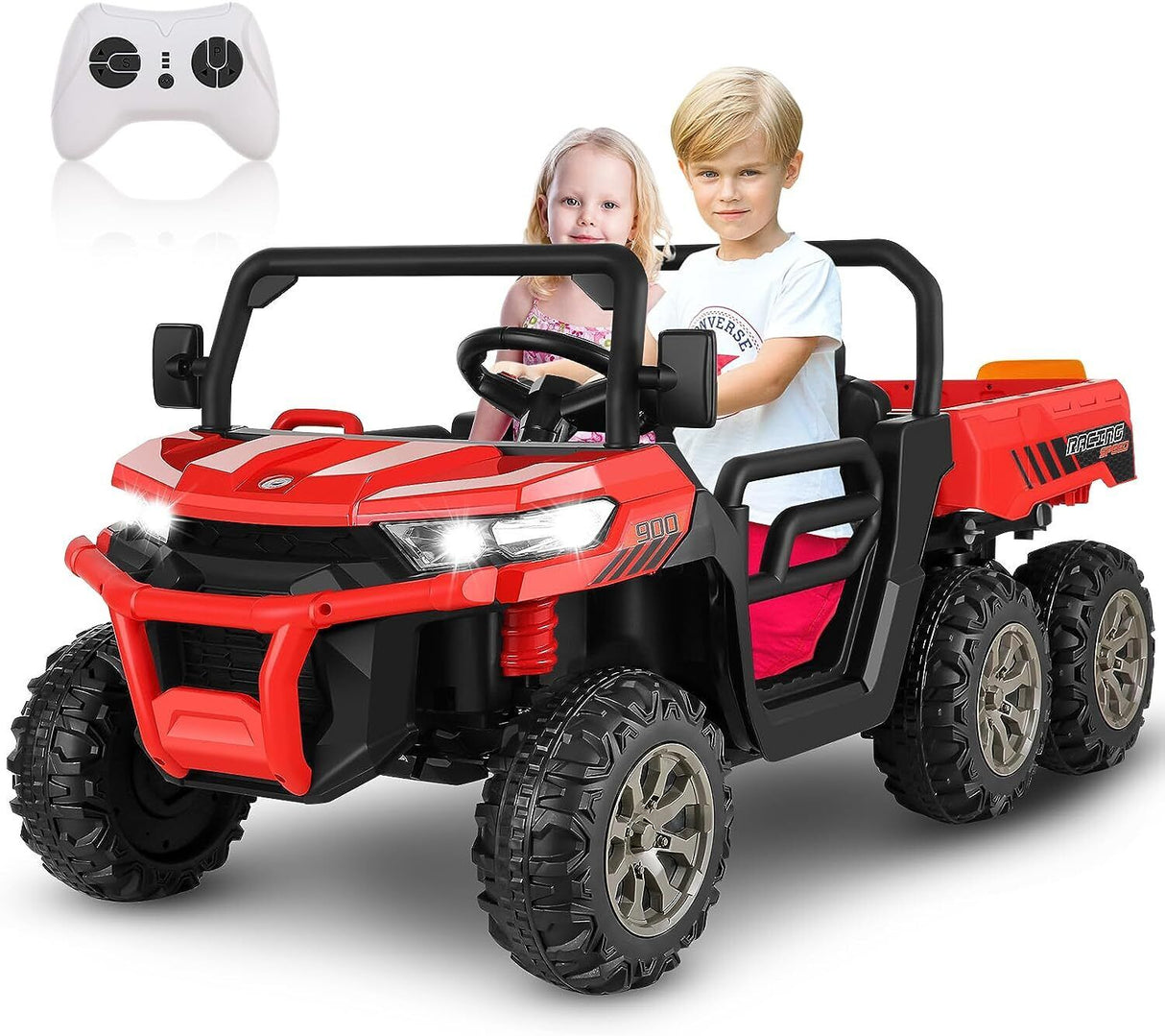 2-Seater Electric Ride-On Truck with Remote Control and Dump Bed - 24V Kids' Vehicle