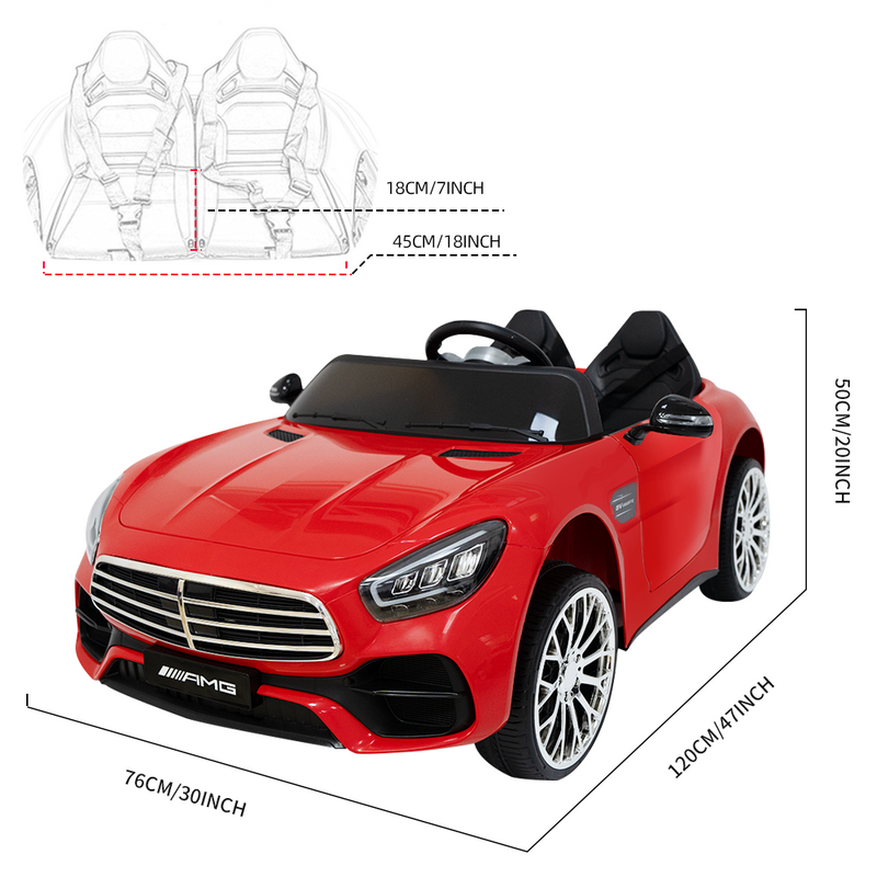 2-Seater 24V Battery-Powered Ride-On Car with Remote Control and 4*35W Motors