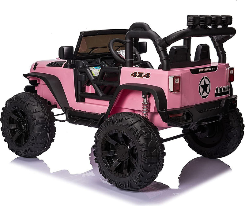 400W 2-Seater Electric Ride-On Jeep for Kids with Remote Control and LED Lights