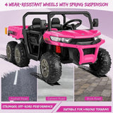2 Seater 24V Electric Ride-On Car with 4WD, Tractor Trailer, and Dump Feature