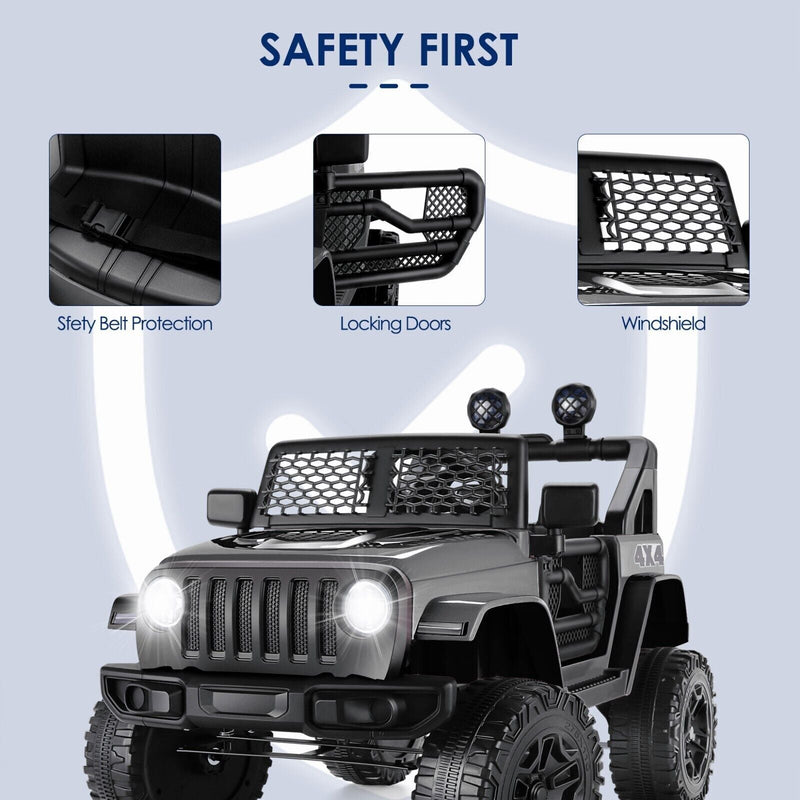 2-Seater Electric Ride-On Truck for Kids with Bluetooth and Parental Remote Control - 24V