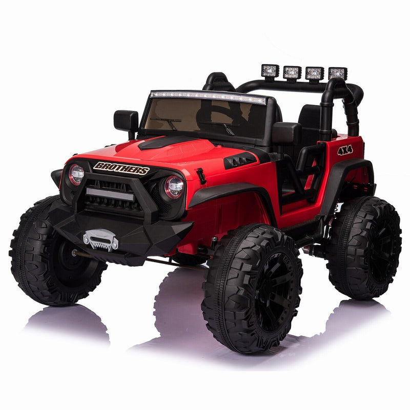 2-Seater 24V Electric Ride-On Truck for Kids with Bluetooth and LED Lights