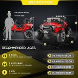 2-Seater 24V Electric Ride-On Truck for Kids with Bluetooth and Remote Control