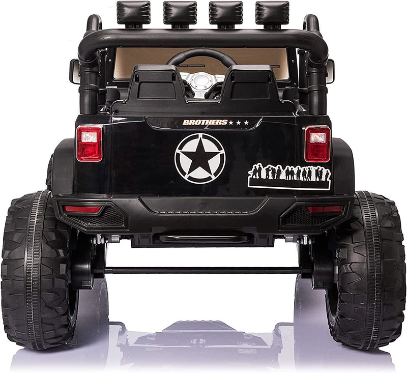 2-Seater 24V Electric Ride-On Truck for Kids with LED Lights and Parental Remote Control