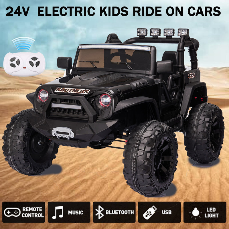 2-Seater 24V Electric Ride-On Truck for Kids with MP3 and Remote Control