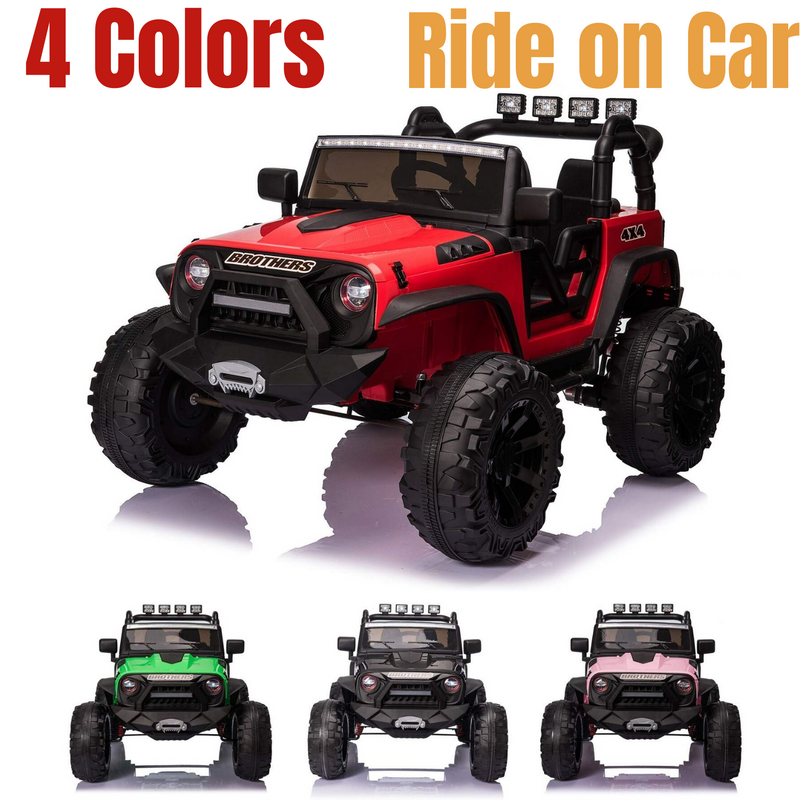 2-Seater Kids Ride On Truck with Remote Control and Powerful 200W Motors - Perfect Toy Car for Little Drivers!