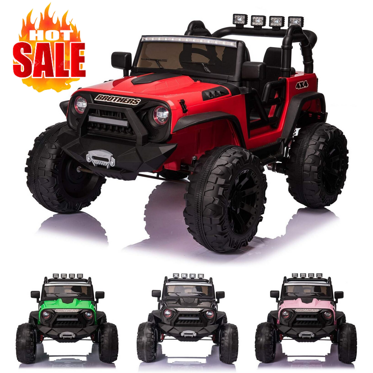 2-Seater 24V Electric Ride-On Truck for Kids with Parental Remote Control
