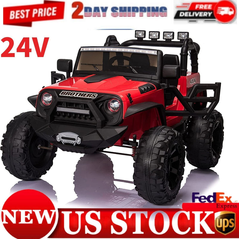 Premium 24V Ride-On Truck for Kids with 2-Seater Design and Parental Remote Control - 400W Power