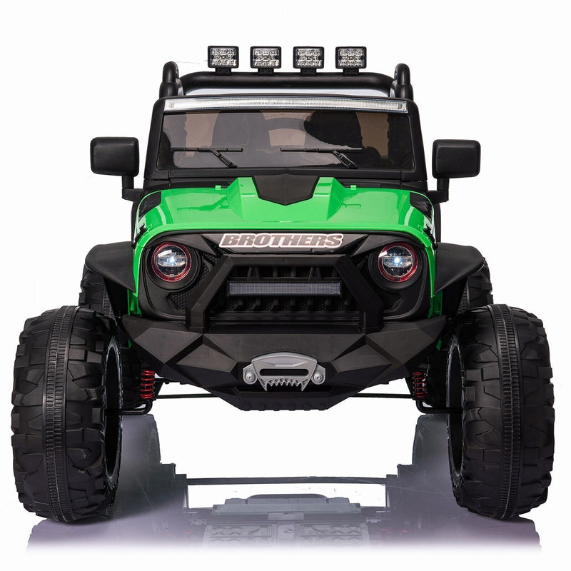2-Seater 24V Electric Ride-On Truck with Bluetooth and LED Lights for Kids