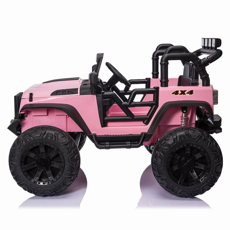 2-Seater 24V Electric Ride-On Truck with Bluetooth and Remote Control for Kids