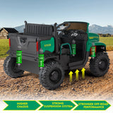 2-Seater Electric Ride-On Tractor with Dump Bed and 3-Speed RC - 24V Battery Powered Toy Car