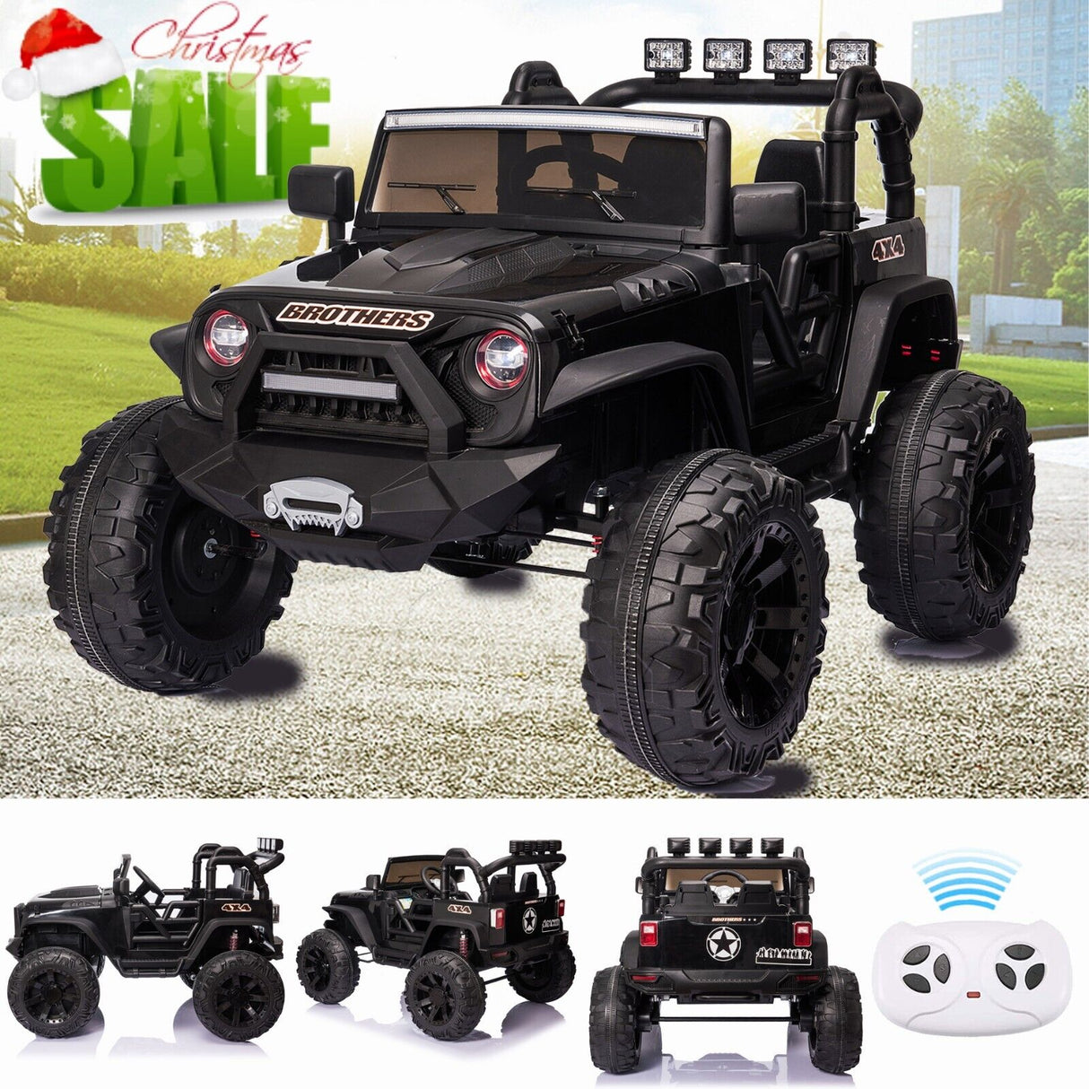 2-Seater 24V Kids Electric Car with Parental Remote Control and 400W Ride-On Power