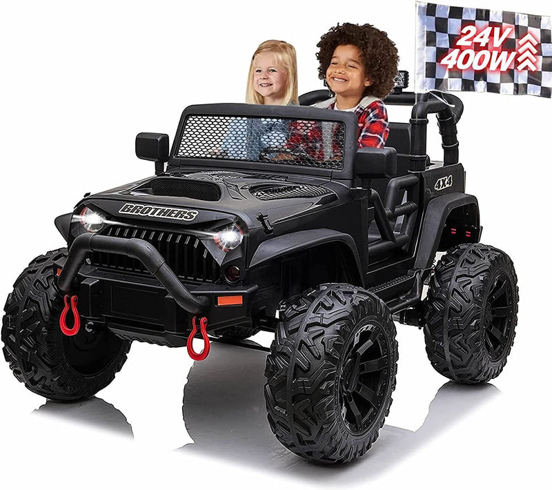 2-Seater 24V Electric Ride-On Truck with Parental Remote Control (400W)