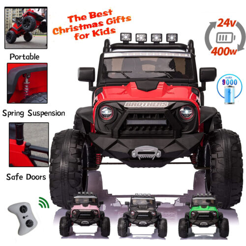2-Seater 400W Electric Kids Ride-On Truck with Parent Remote Control - 24V