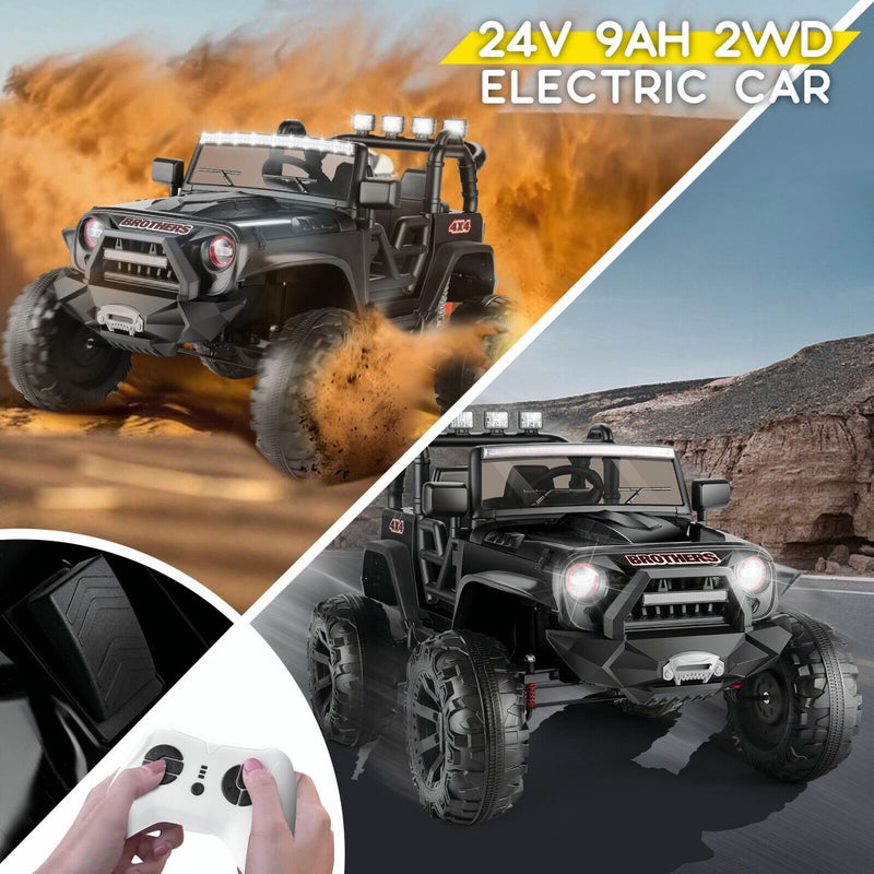 2-Seater Electric Truck Toy for Kids with Remote Control - 400W 24V 9AH