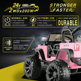2-Seater Electric Truck Toy for Kids with Remote Control - 400W 24V 9AH