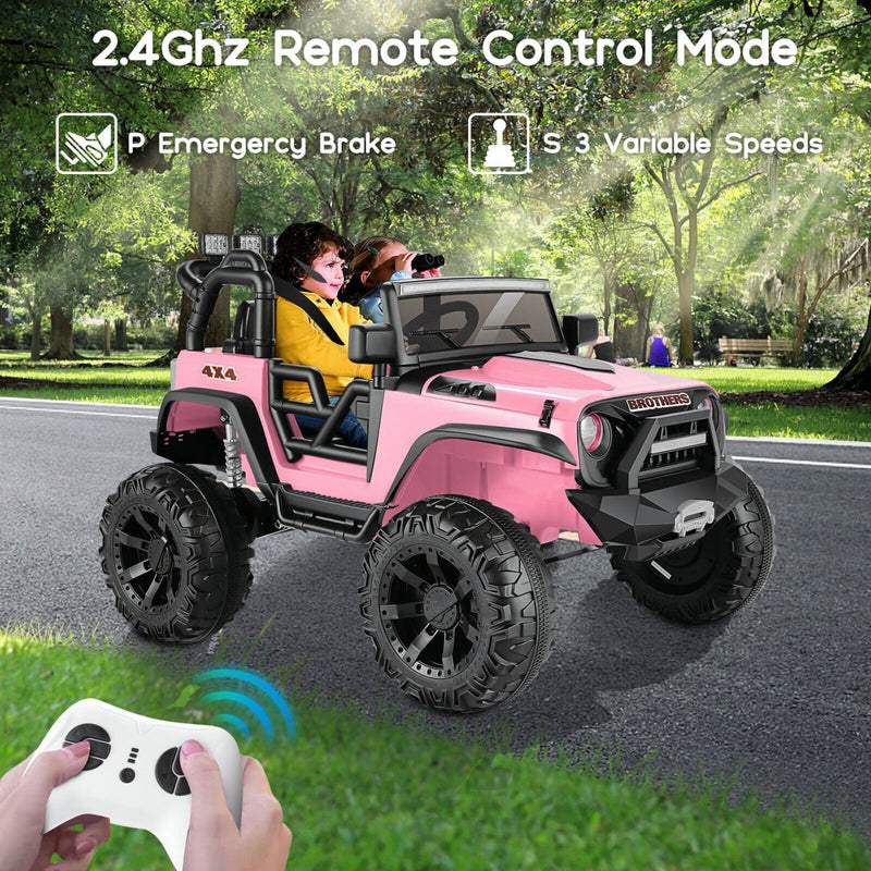 Electric 2-Seater Truck Toy for Kids with Remote Control - 2x200W 24V Power