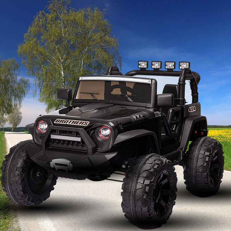 400W 2-Seater Electric Jeep with Spring Suspension and LED Lights for Kids (24V)