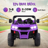 2-Seater Electric Dump Truck Ride-On for Kids with Remote Control - 12V
