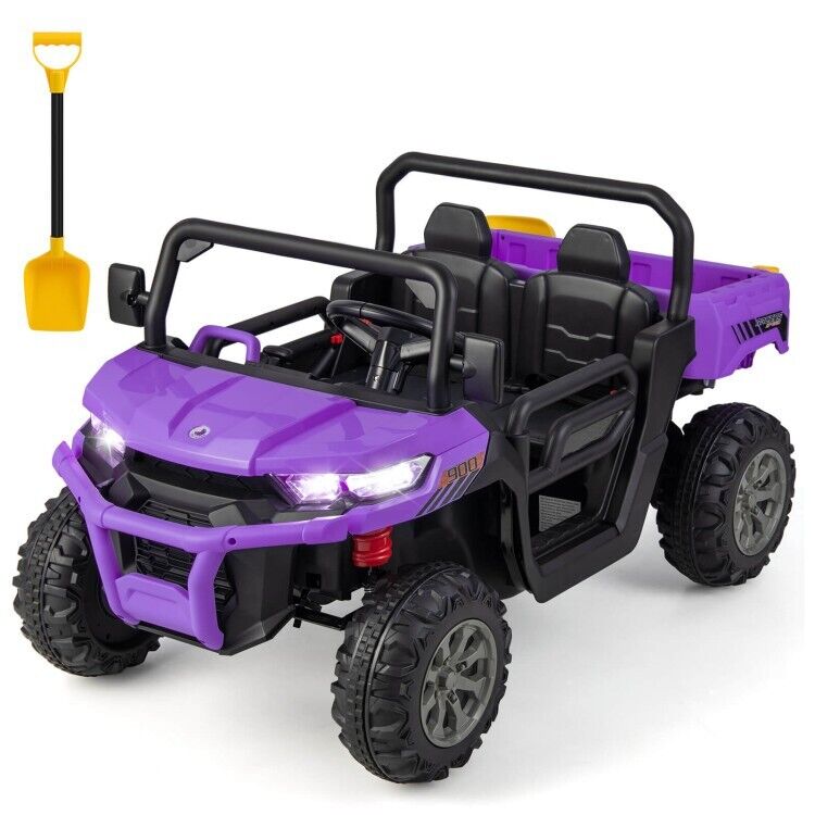 2-Seater Electric Dump Truck Ride-On for Kids with Remote Control - 12V
