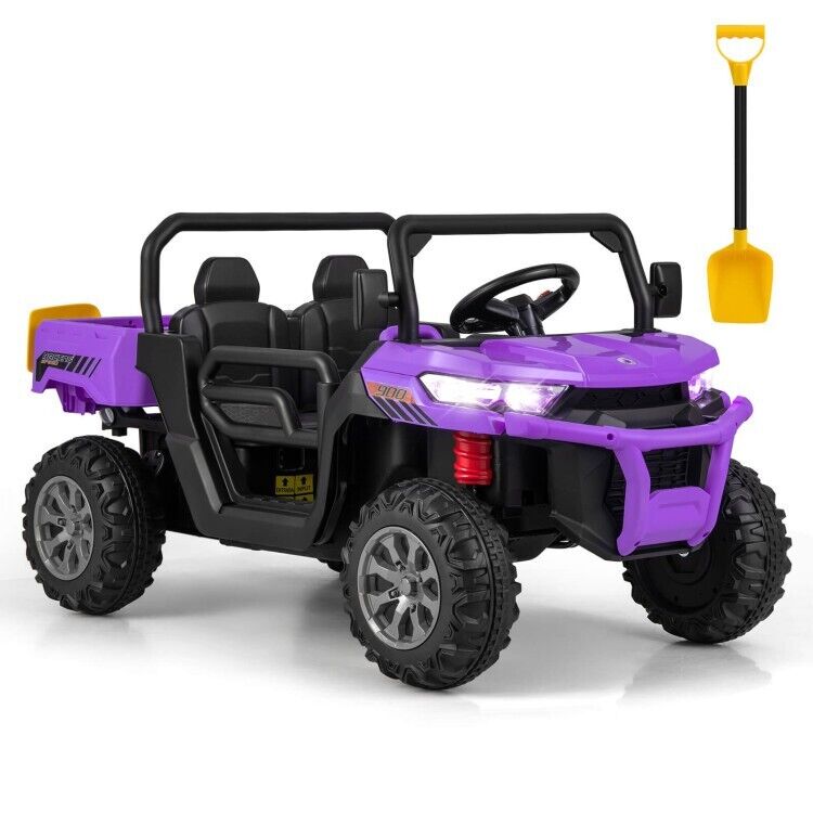 2-Seater Electric Dump Truck Ride-On for Kids with Remote Control - 12V