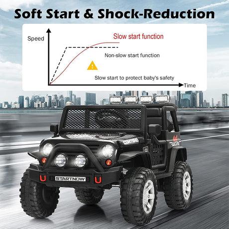 2-Seater Electric Jeep Car Toy for Kids with Remote Control - 12V Ride-On Truck