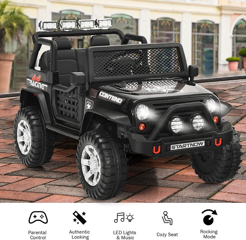 2-Seater Electric Jeep Car Toy with Remote Control for Kids - 12V Ride-On Vehicle