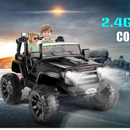 2-Seater Electric Jeep for Kids with Music, LED Lights, Remote Control, and USB Port - 24V Power Wheels