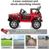 2-Seater Electric Ride-On Car for Kids with RC Control, MP3 Player, and Realistic Jeep Design